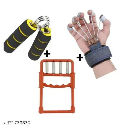 H-shape Hand grip + V-shape Hand Grip + Old Finger Exerciser Finger Strengthener for Gym Workout Hand Exercise Equipment for Forearm Exercise Finger Exercise for Men and Women