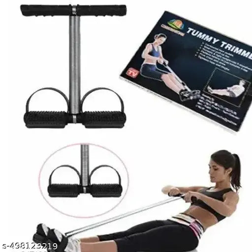Single Spring Tummy Trimmer Combo with V Shape Hand Grip & Skipping Abdominal Gym Accessories Fat Buster Exerciser Abs Workout Equipment for Men & Women ₹241