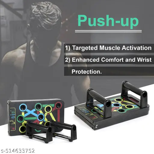 Portable Board with Strong Grip Handle for Chest Press Home & Gym Exercise Push-up Bar