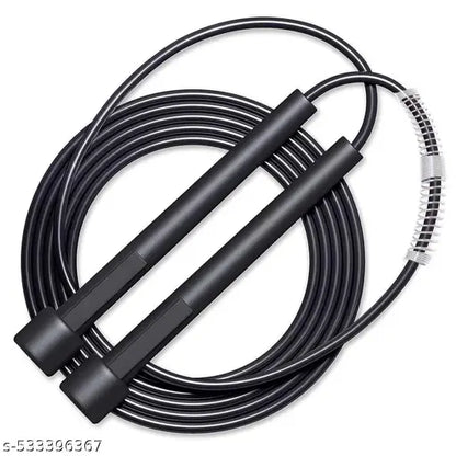 Lycan Professional Adjustable Skipping Rope Jumping Rope With Comfortable Handles Freestyle Skipping Rope (Black)