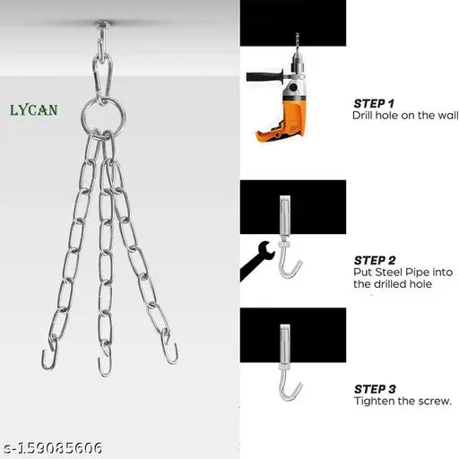 Premium SRF Punching Bag With Chain Back 2 Feet, 24inch)