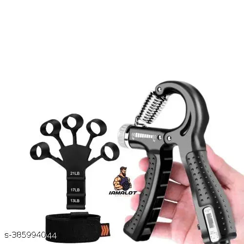 IAMALOT (Assorted Color)Adjustable Hand Gripper With Finger Exerciser Equipment(Packof2) Hand Grip/Fitness Grip (Multicolor)