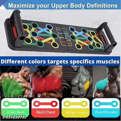 Portable Board with Strong Grip Handle for Chest Press Home & Gym Exercise Push-up Bar