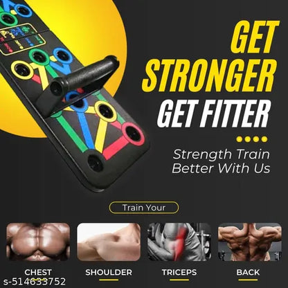 Portable Board with Strong Grip Handle for Chest Press Home & Gym Exercise Push-up Bar